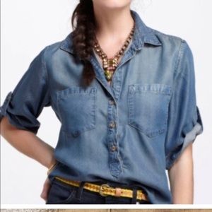 Cloth and Stone chambray pullover, size small